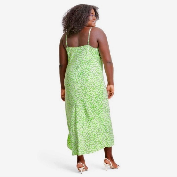 RIXO green floral animal print slip dress size M XS Medium or L Large NWT - Picture 5 of 11